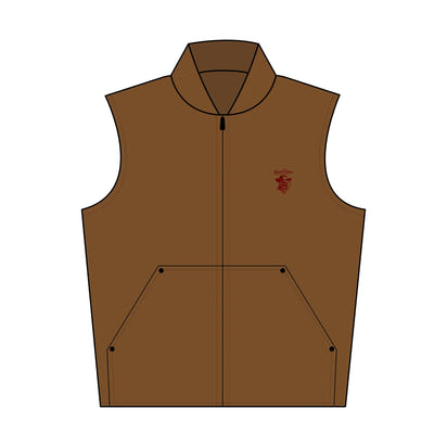 Stylish Unisex Vest, Durable Duck Cloth Vest, Layering Essential, Perfect for Fall, Embroidered Outdoor Apparel, Gift for Him or Her